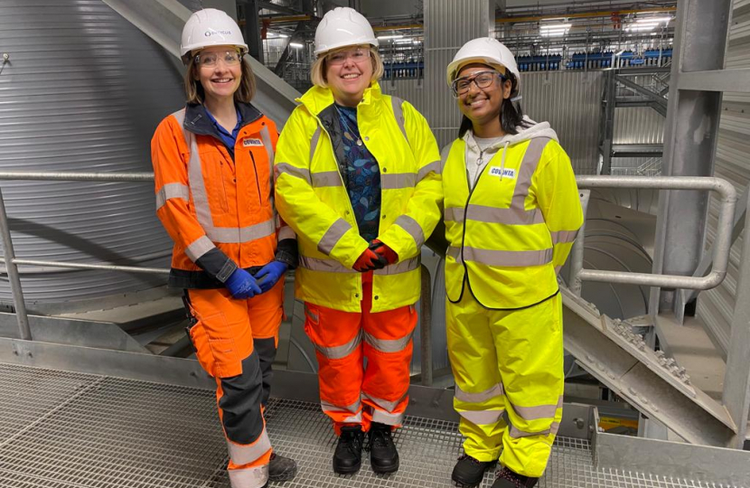 Jane with staff at the Incinerator 