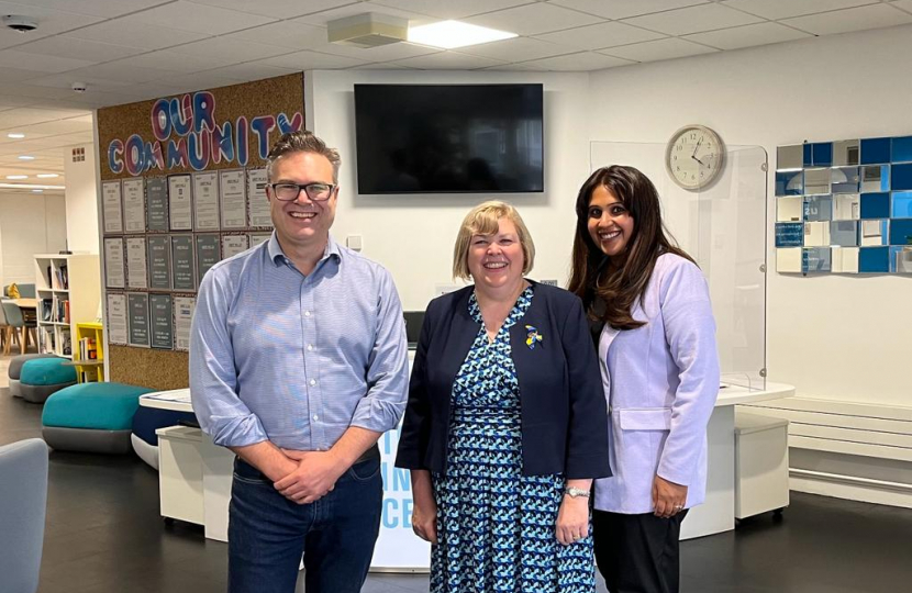 Jane with representatives from the two organisations