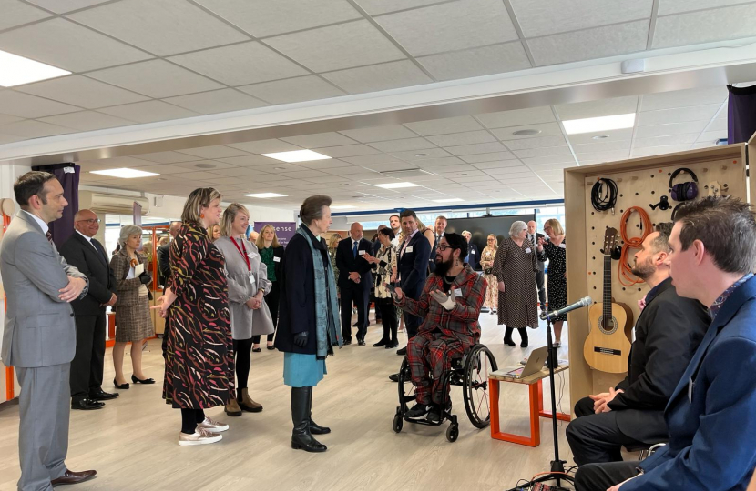 HRH Talking to people at the event