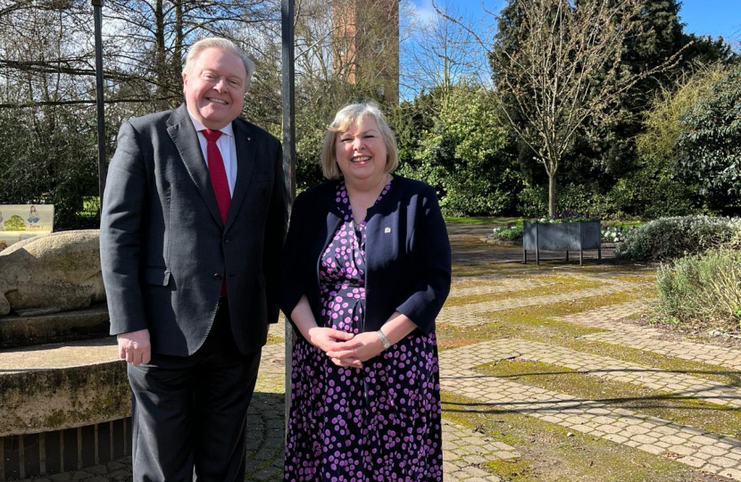 Jane Hunt MP with Martin Traynor