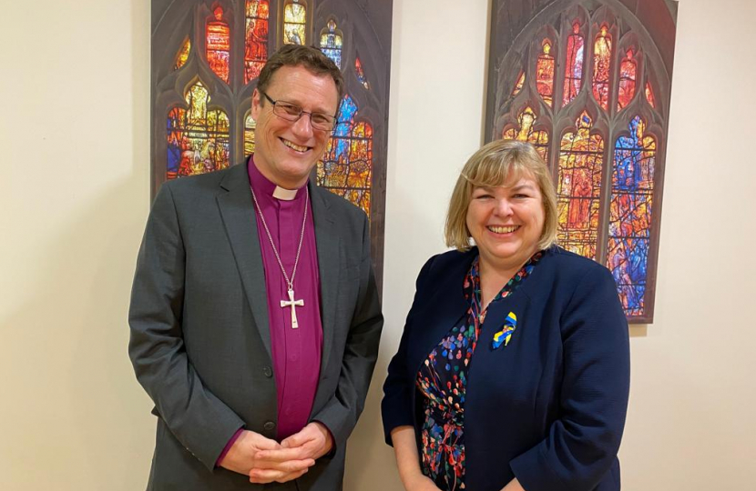 Jane with Bishop Martyn