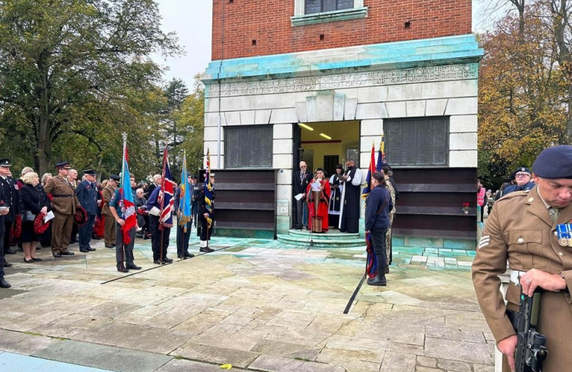 Remembrance Sunday service in Loughborough