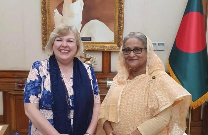 Jane Hunt MP with the Honourable Prime Minister of Bangladesh