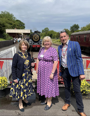 Jane and the Mayor of Charnwood at the event