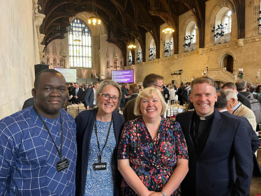 Jane with clergy from Loughborough at the Prayer Breakfast