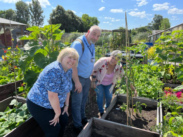 Jane at the allotment