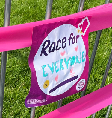 A 'Race for Everyone' poster