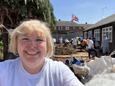 Jane taking part in activities for the June Project