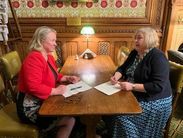 Jane with one of the Ministers that she met